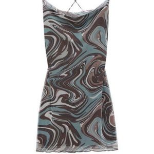 Pull & Bear Strappy Marble Dress